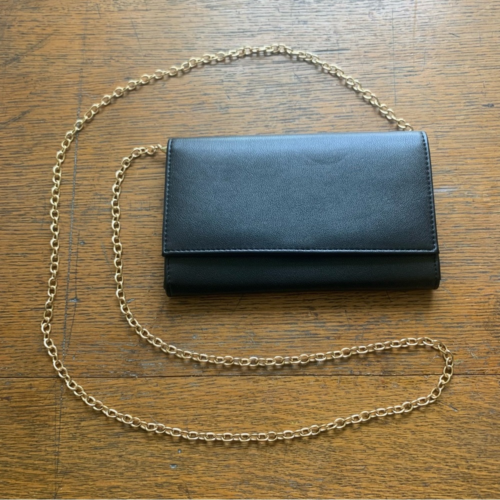 Small clutch purse with chain